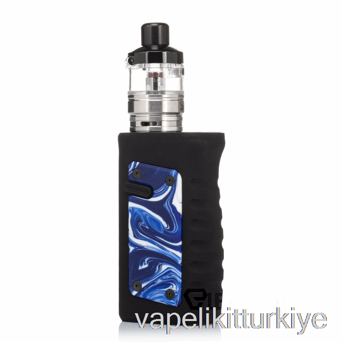 Vape Likit Vandy Vape Jackaroo Mini 128w Başlangıç ​​kiti Reçine Mavi Porselen